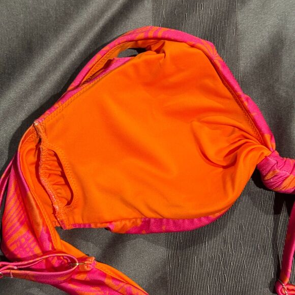 NWT VICTORIA'S SECRET Pink Palm Knotted Bralette Bikini Set Size XL & M - Picture 7 of 14